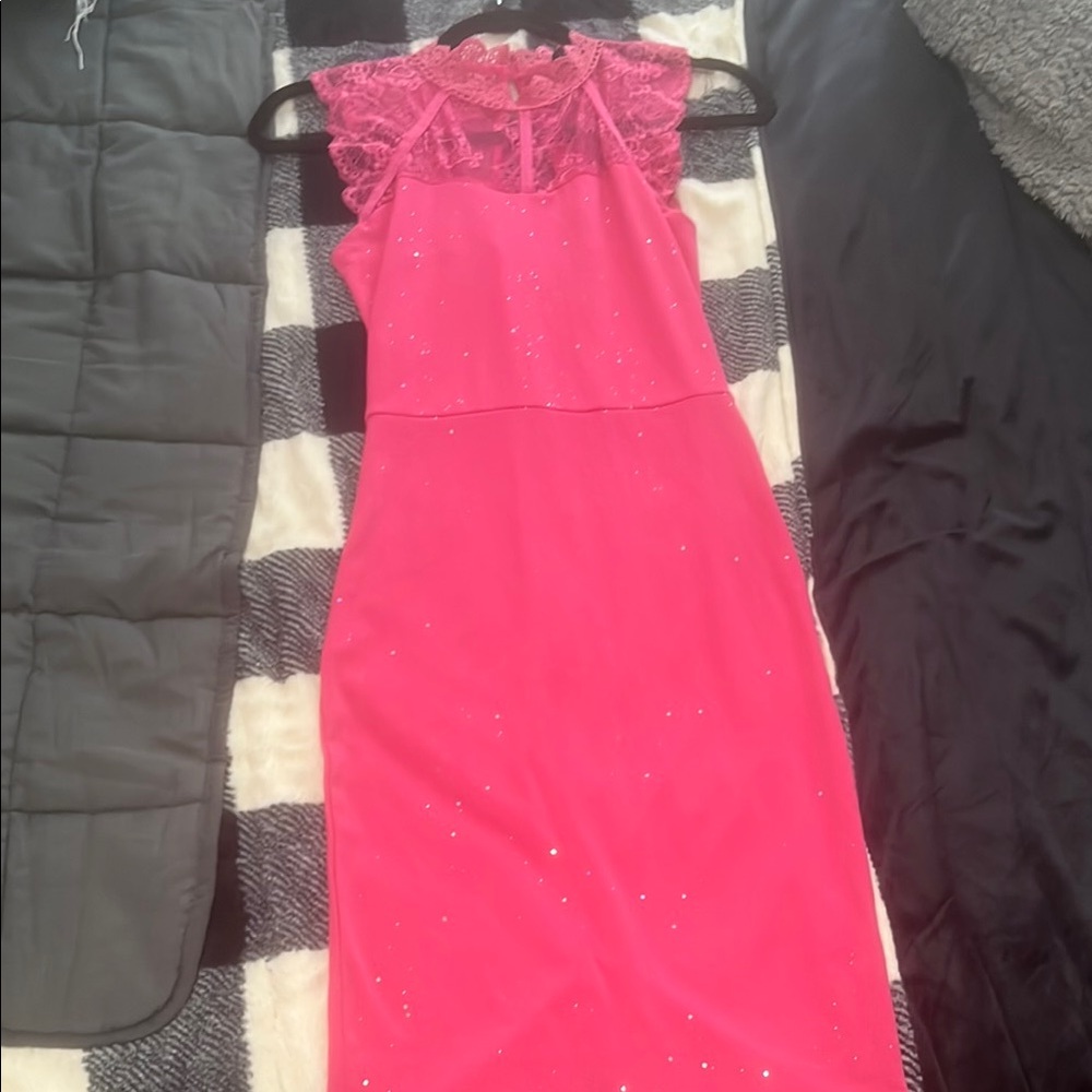Chicme Pink Lace Dress